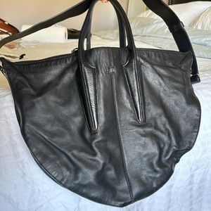 Large cross body NWOT Pour La Victoire Large Black Leather Satchel